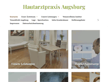 Tablet Screenshot of hautarztpraxis-augsburg.de
